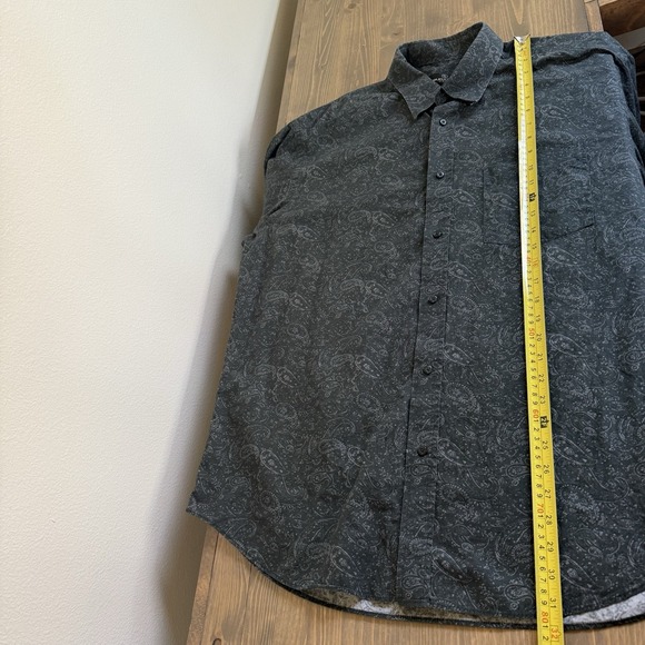 Bugatchi Men's‎ XL Green Paisley Print Long Sleeve Button Down Shirt Top Cotton - Picture 7 of 7